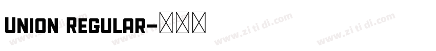 Union Regular字体转换 Union Regular字体转换